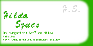 hilda szucs business card